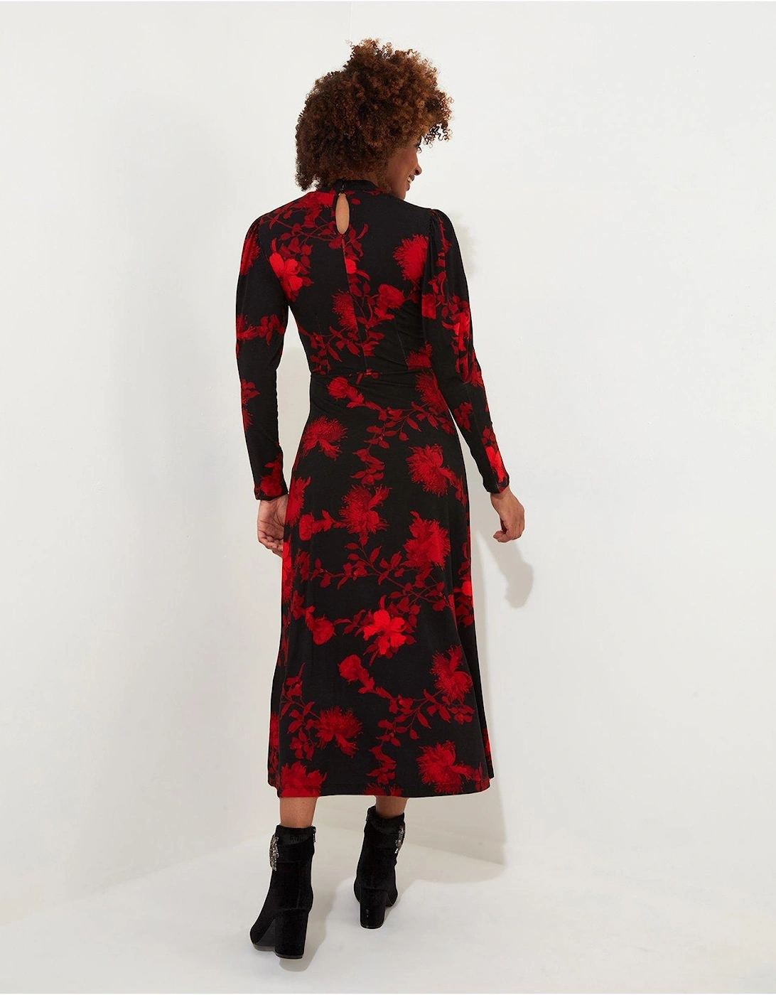 Daringly Different Jersey Dress - Black