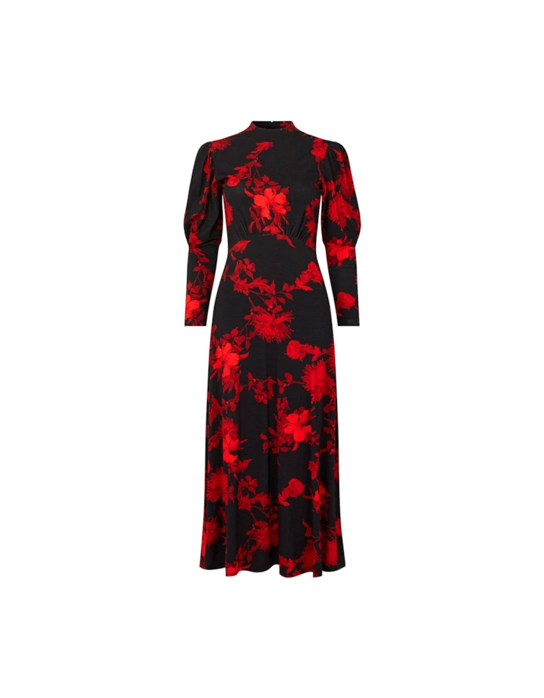 Daringly Different Jersey Dress - Black