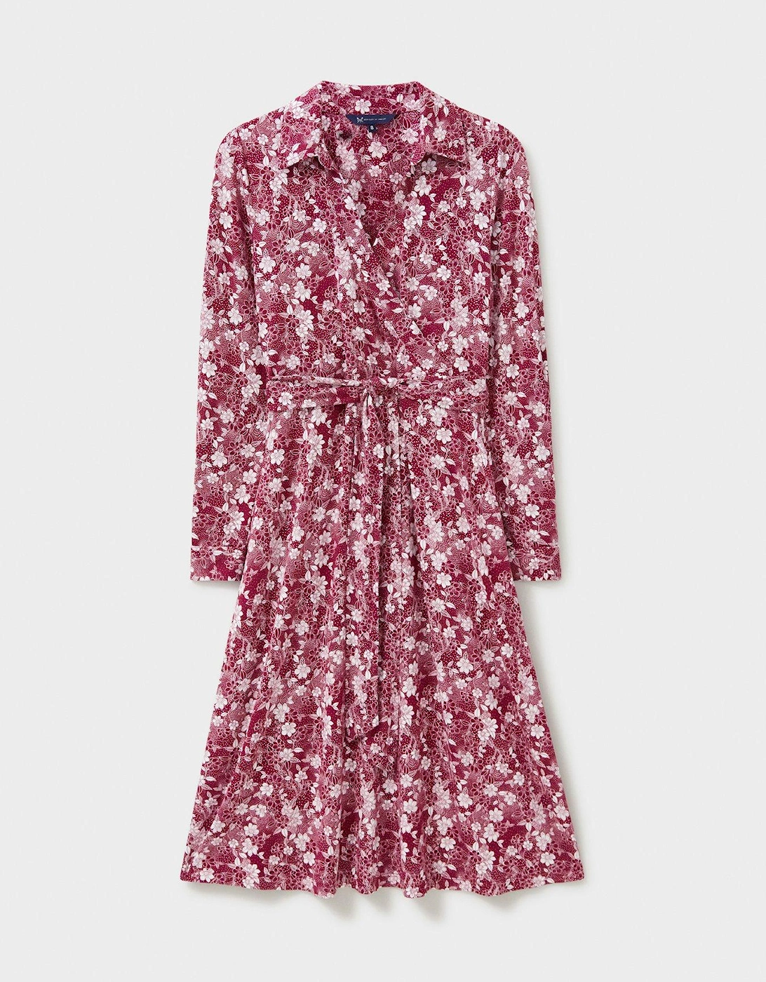 Dani Floral Jersey Wrap Dress - Red