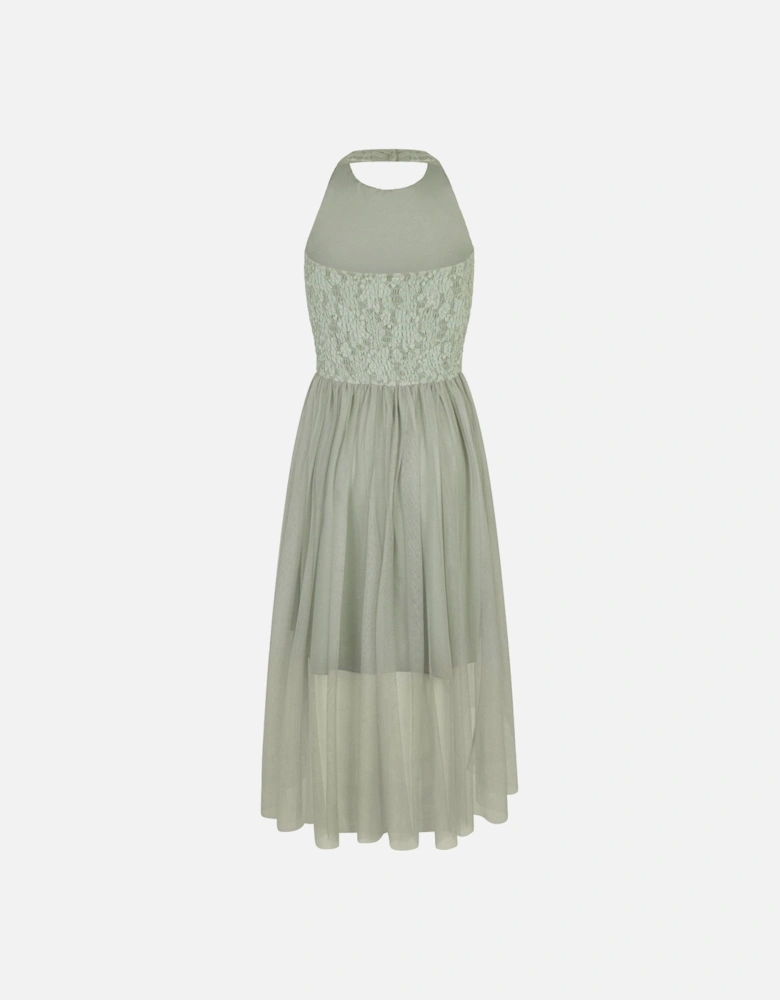 Girls Hayley Lace Prom Dress - Sage