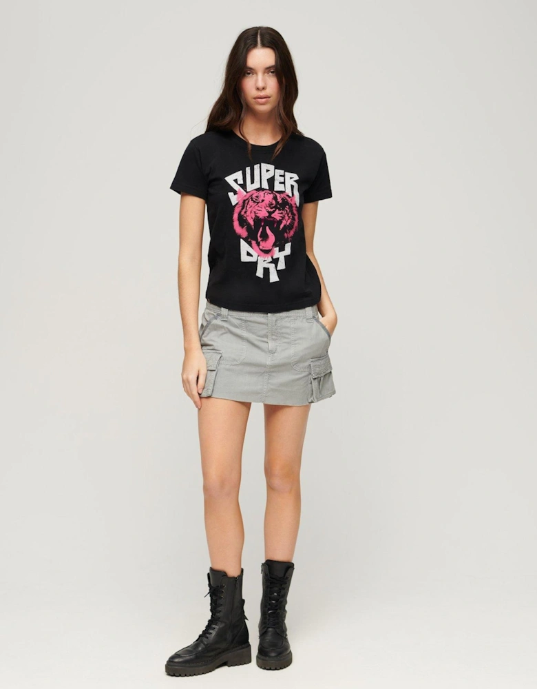 Lo-fi Rock Graphic T-shirt - Black