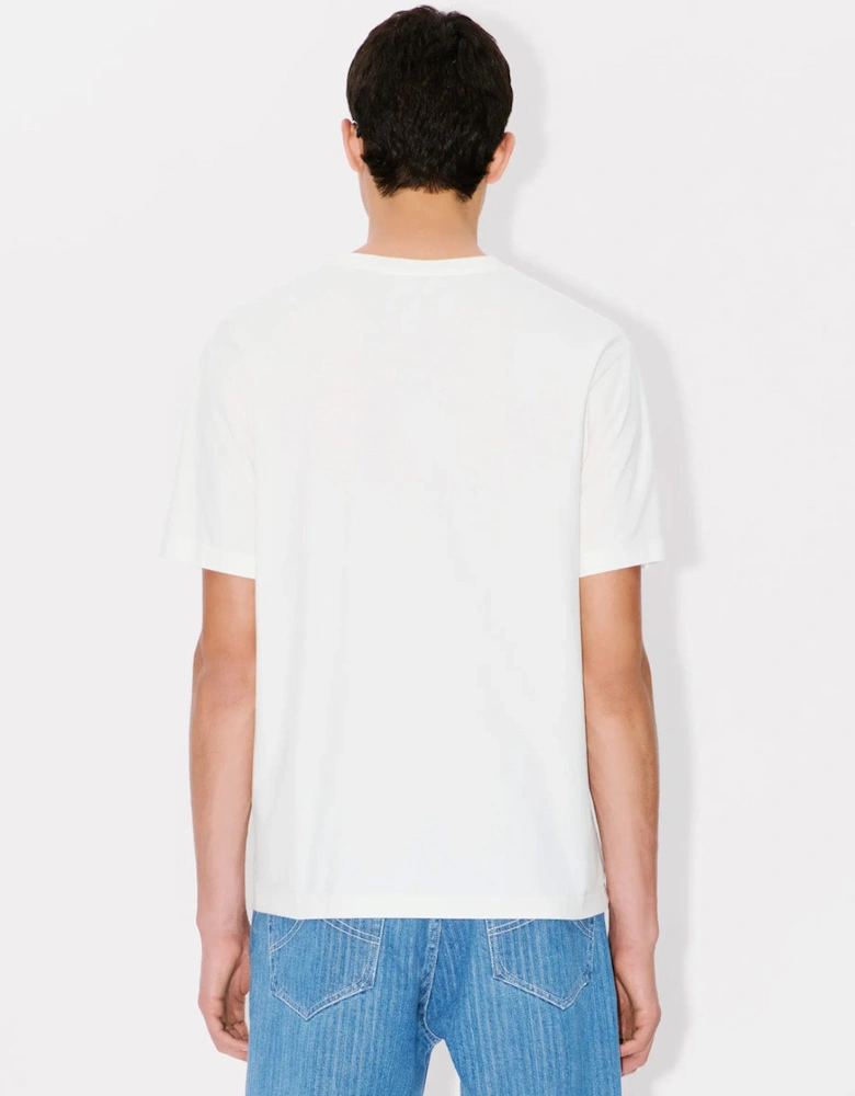 Boke Flower Printed T-Shirt in White