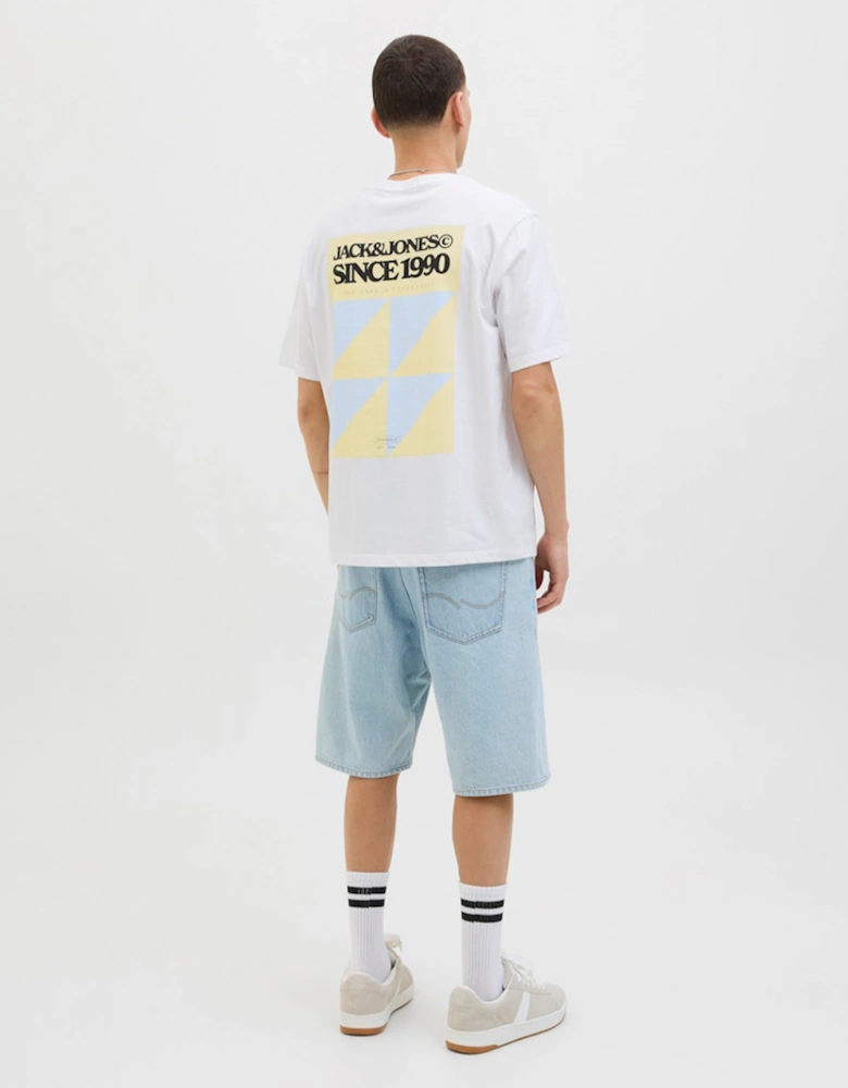 Originals Tavira Poster Short Sleeve Crew Neck Tee Bright White