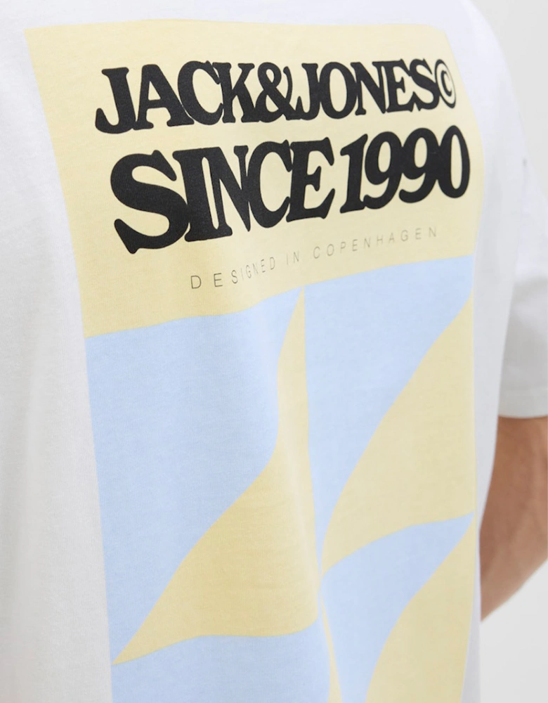 Originals Tavira Poster Short Sleeve Crew Neck Tee Bright White