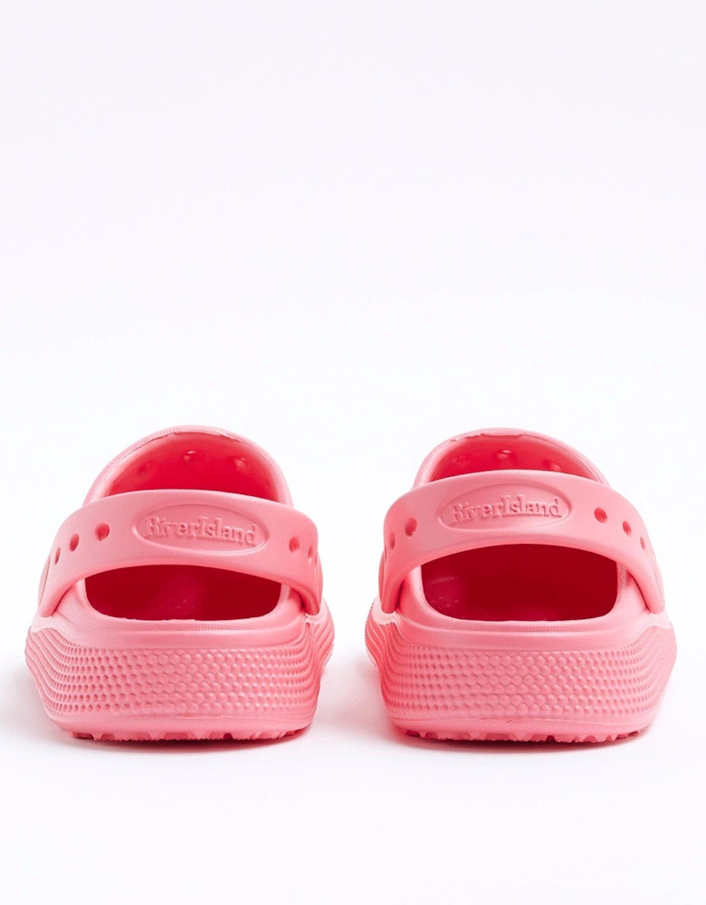 Older Girls Heart Gem Clogs - Pink