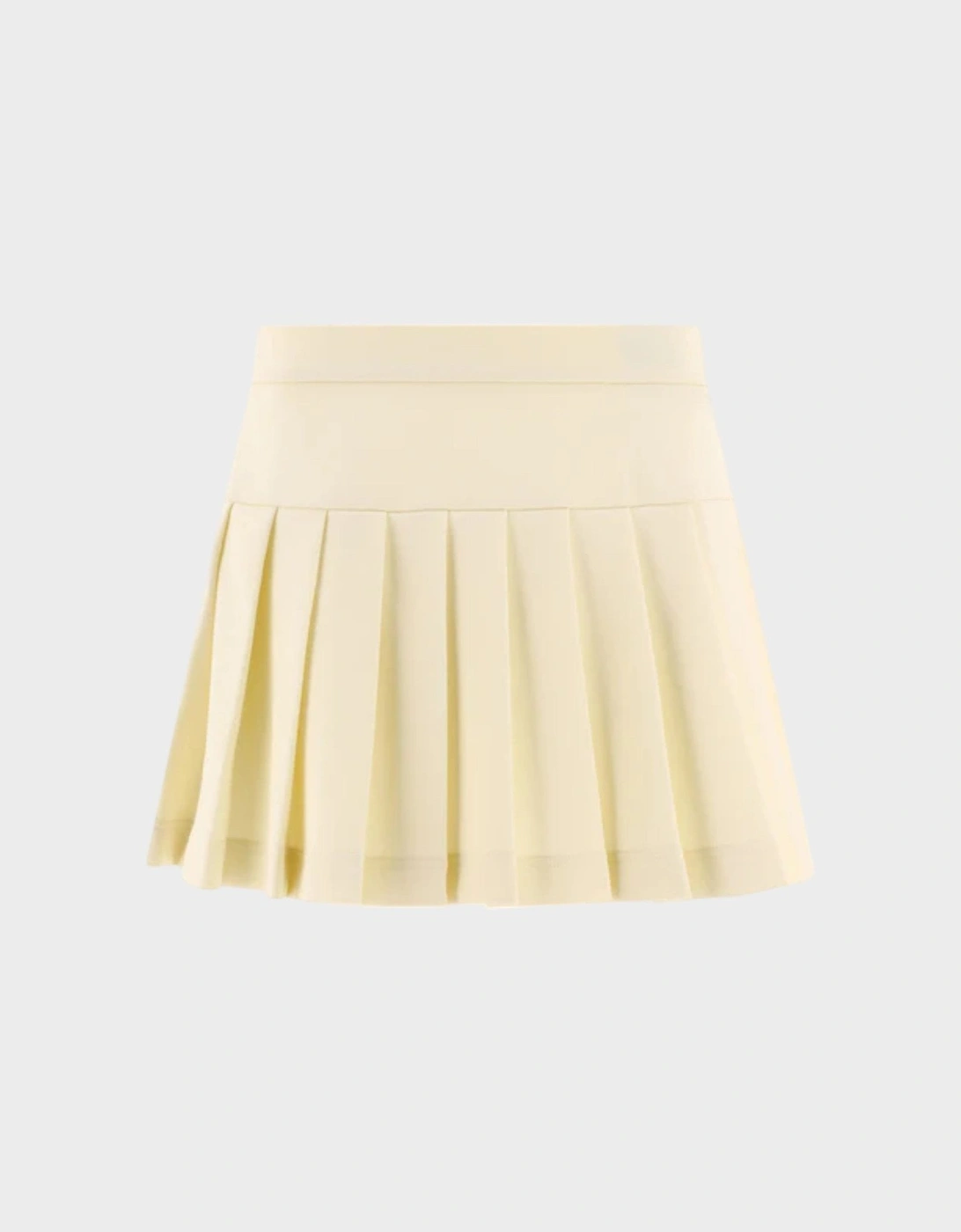 Women's Palm Angels Pleated Mini Skirt White - Yellow - Size: 12