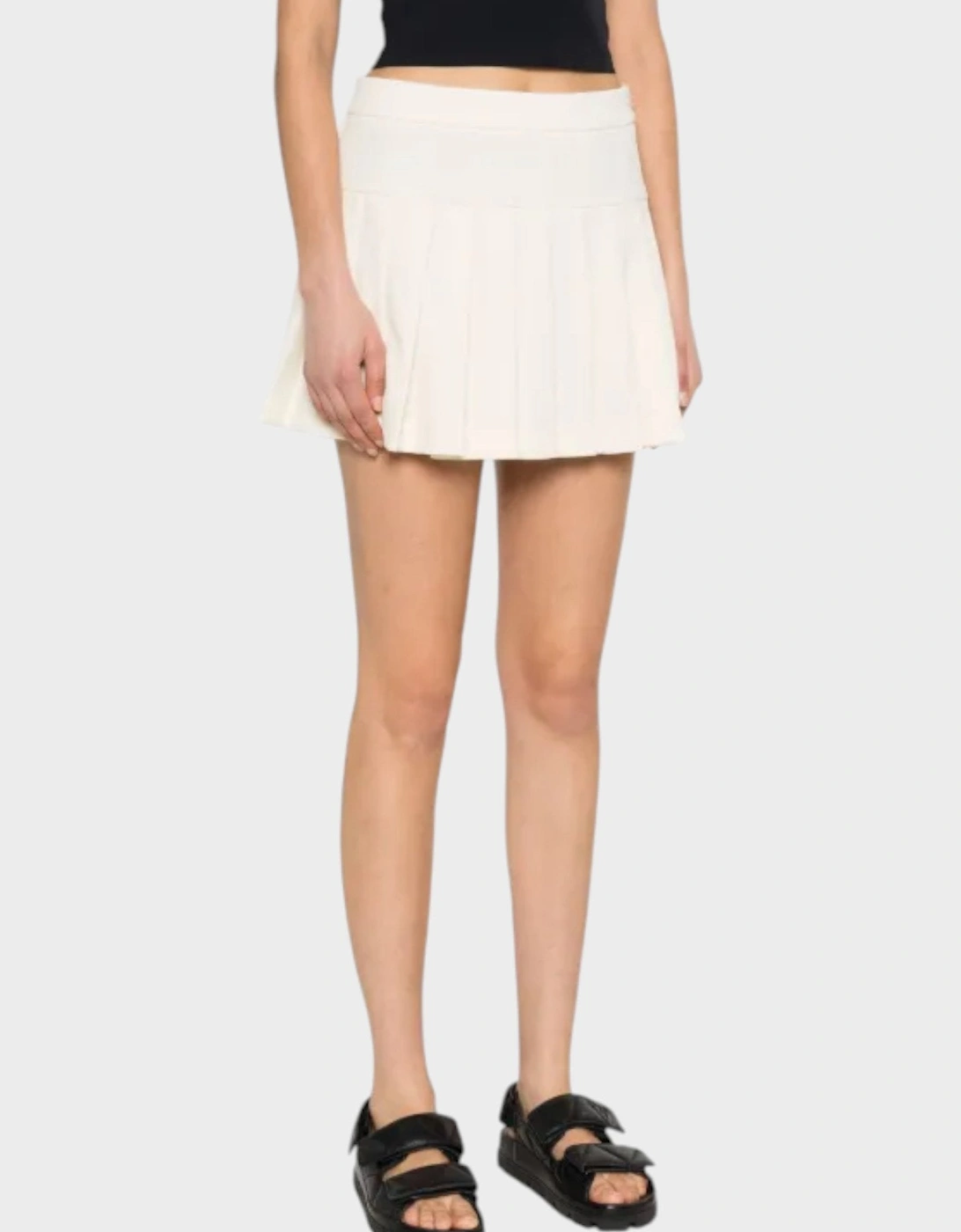 Pleated Mini Skirt White