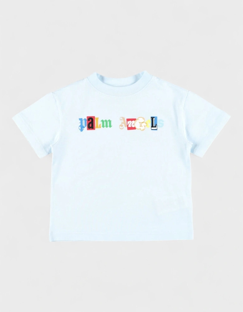 Kids Patchwork T-shirt Blue