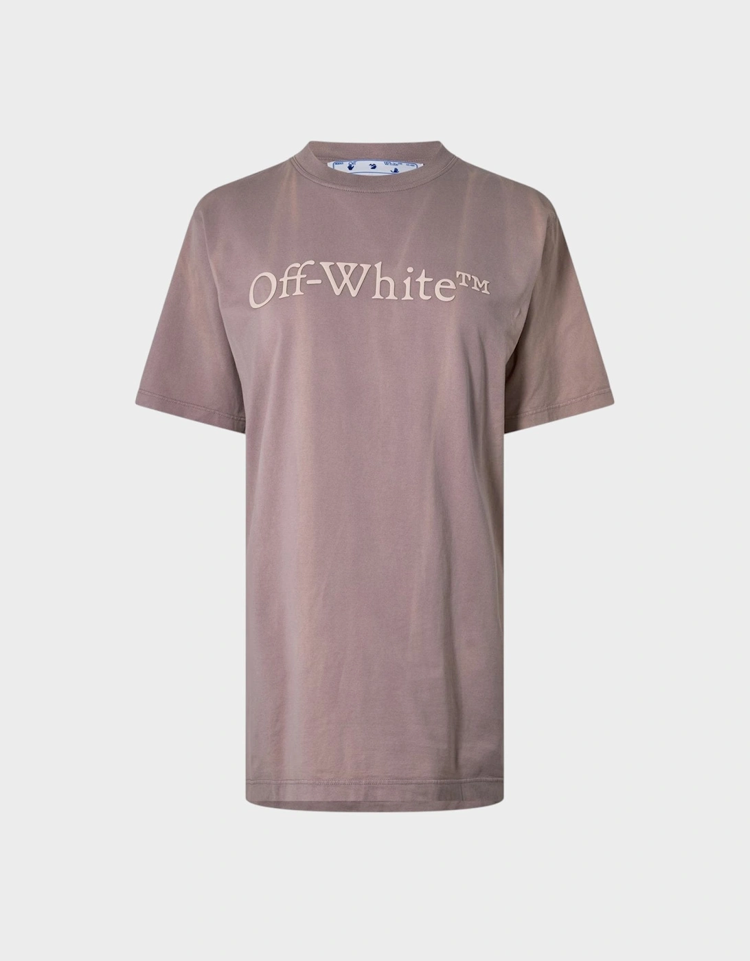 Off-White Women's Grey Laundry Tee Nude - Size: 10/8