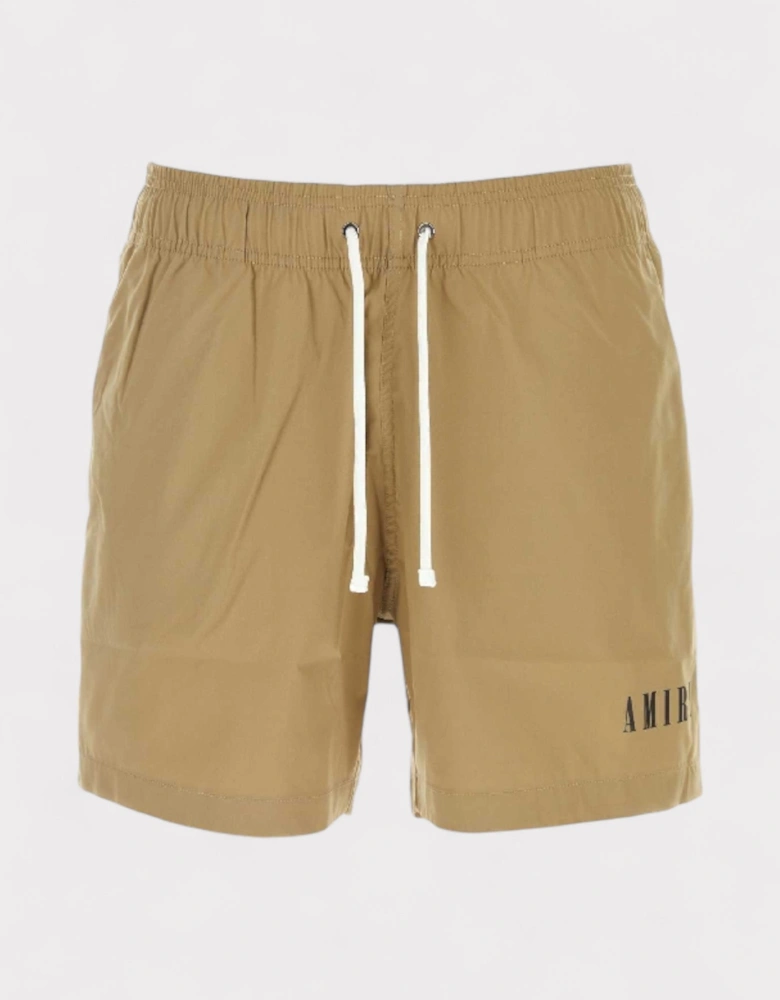 Core Logo Swim Trunks Tan