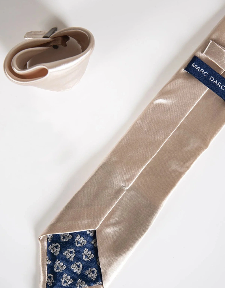 Stanley Satin Tie - Champagne
