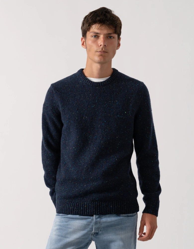 Mens Neps Wool Crew Neck Jumper