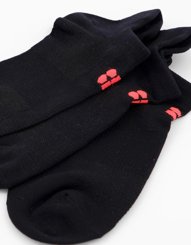 Womens Training Lightweight Trainer Socks 3 Pack - Black