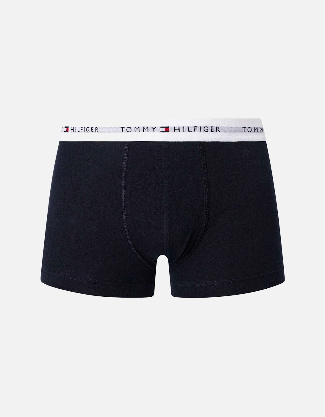 3-Pack Signature Cotton Boxer Trunks, Navy w/ red/white/navy