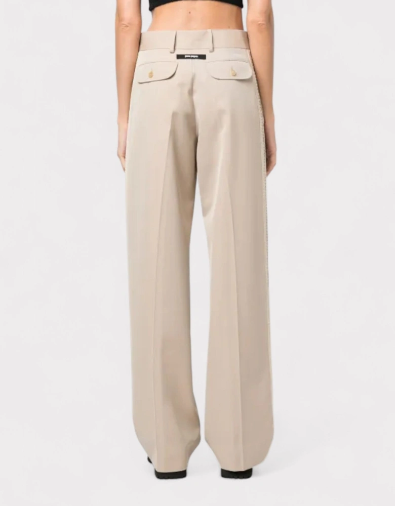 Tab Knit Pants Beige