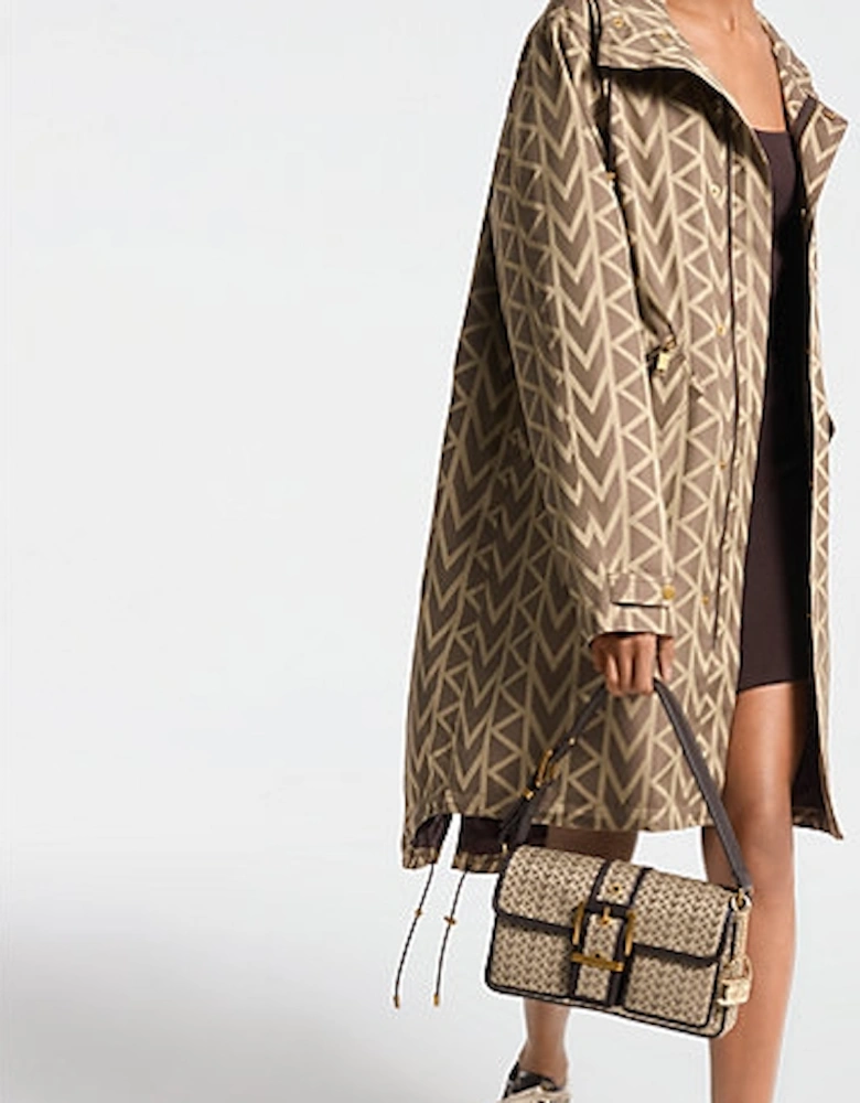 MK2000 Logo Jacquard Oversized Parka