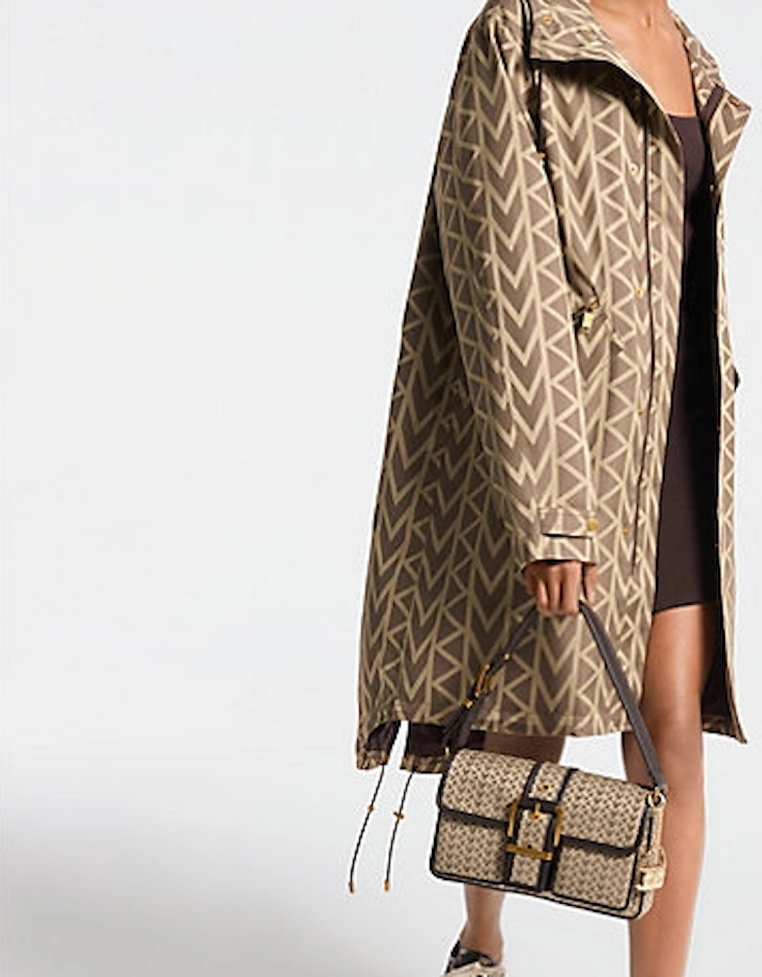 MK2000 Logo Jacquard Oversized Parka, 2 of 1