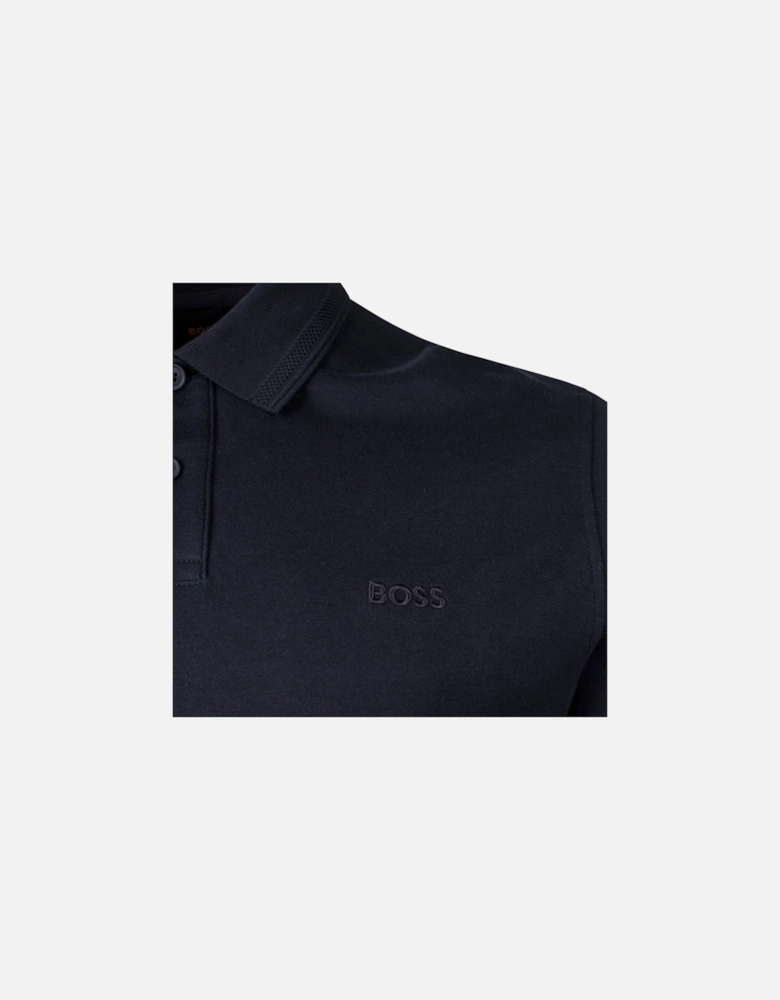 BOSS Pe Interlock Polo Shirt Dark Blue