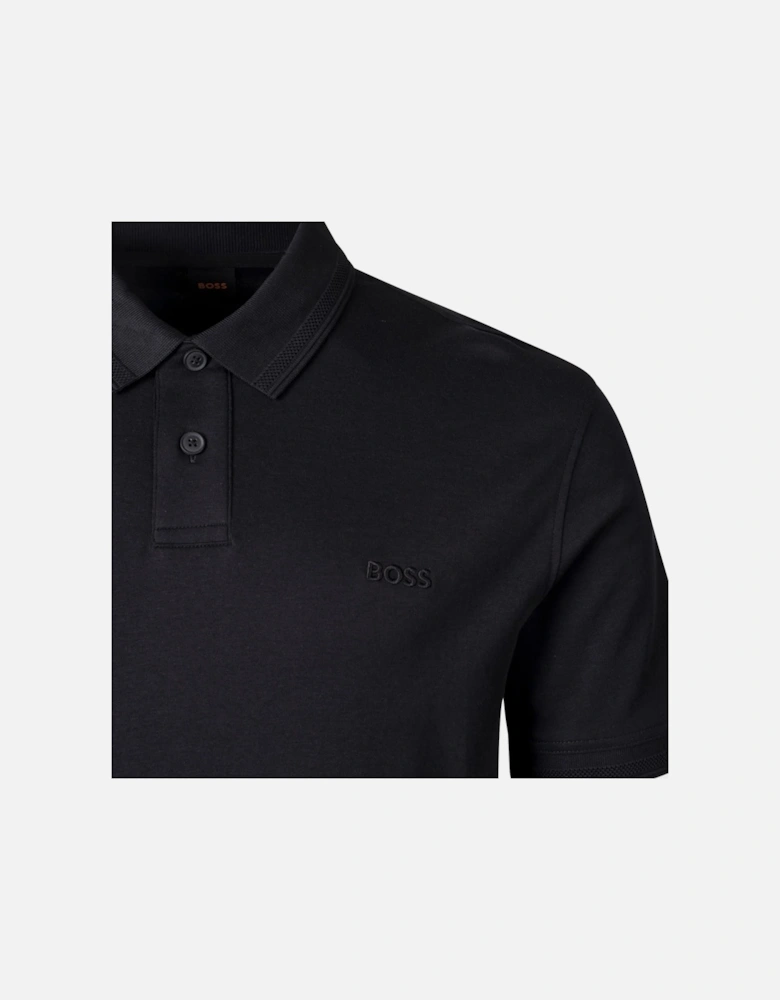 BOSS Pe Interlock Polo Shirt Black