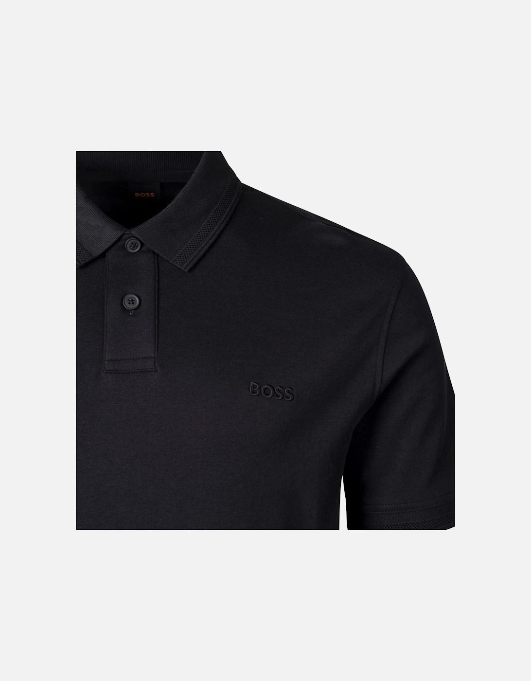 BOSS Pe Interlock Polo Shirt Black