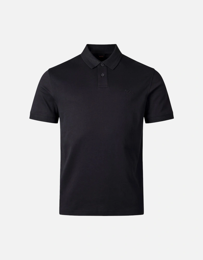 BOSS Pe Interlock Polo Shirt Black