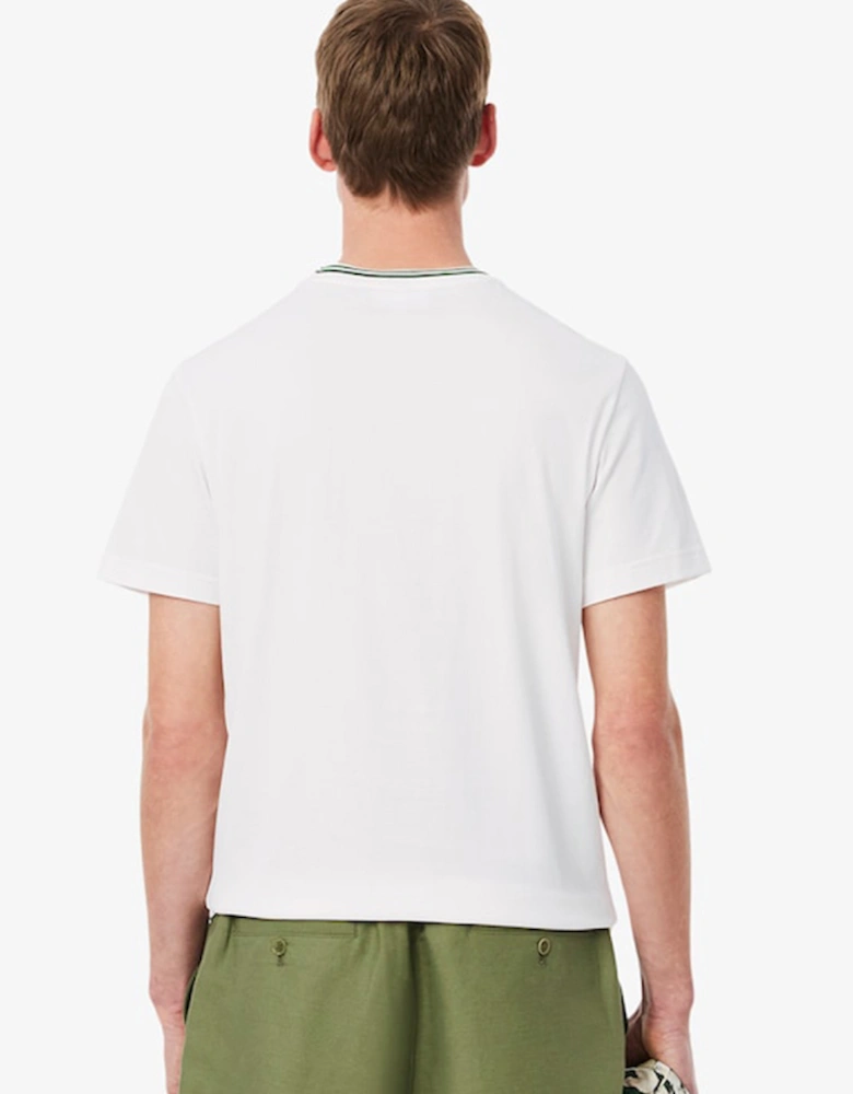 Regular Fit Ribbed Collar Cotton T-Shirt