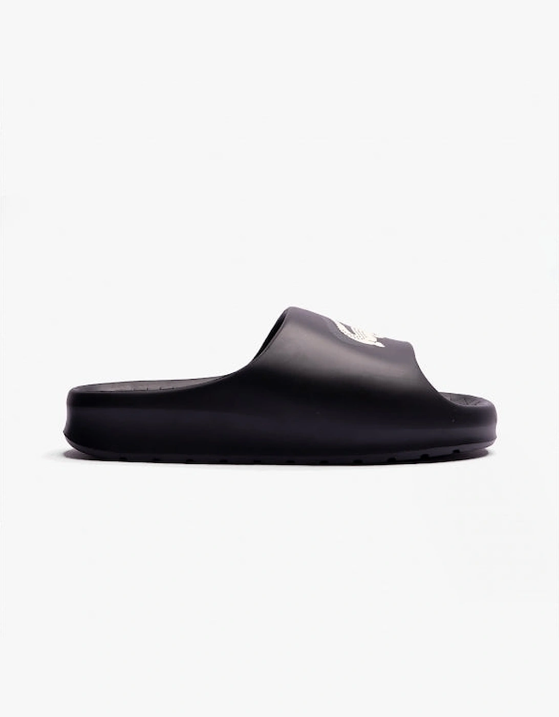 Women's Lacoste CROCO 2.0 Womens Slider Sandals Black - Size: 7