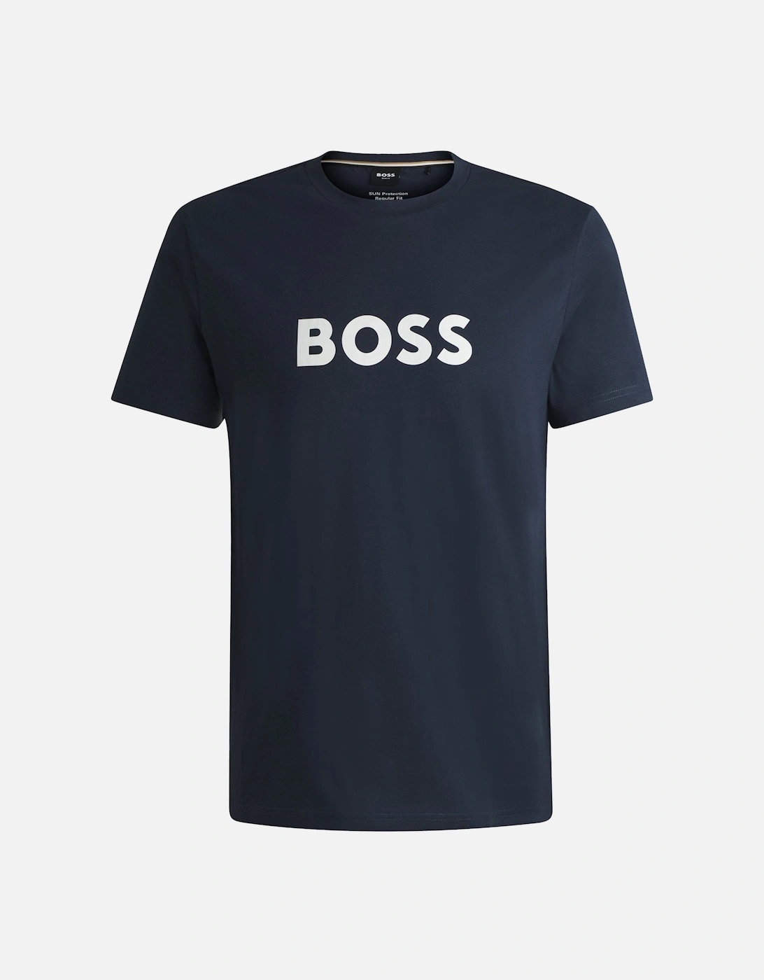 BOSS Contrast Logo RN T-Shirt Navy, 4 of 3
