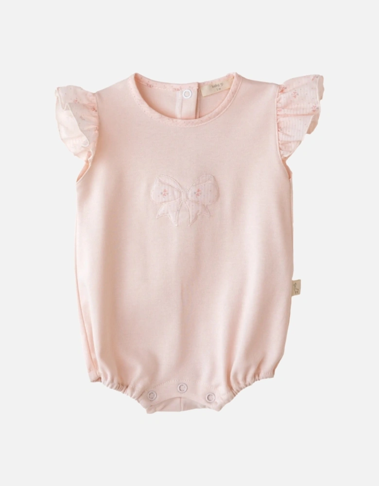 Cotton Peach Flora Romper