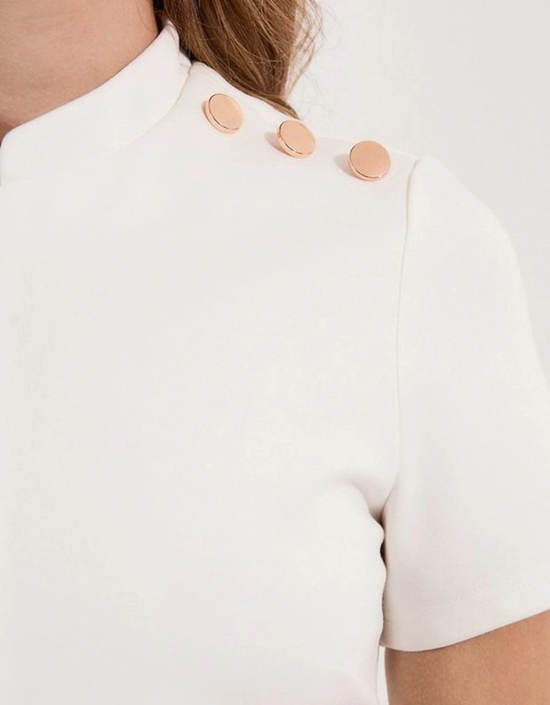Belted Ponte Midi Dress