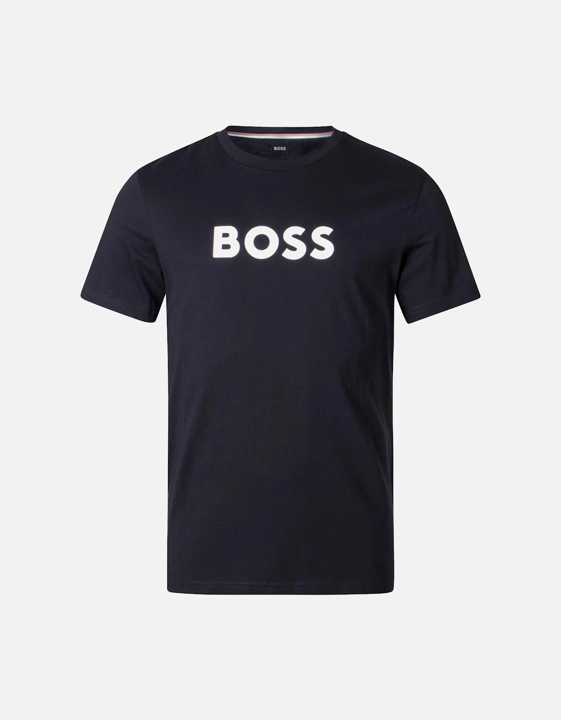 BOSS Contrast Logo RN T-Shirt Black, 4 of 3