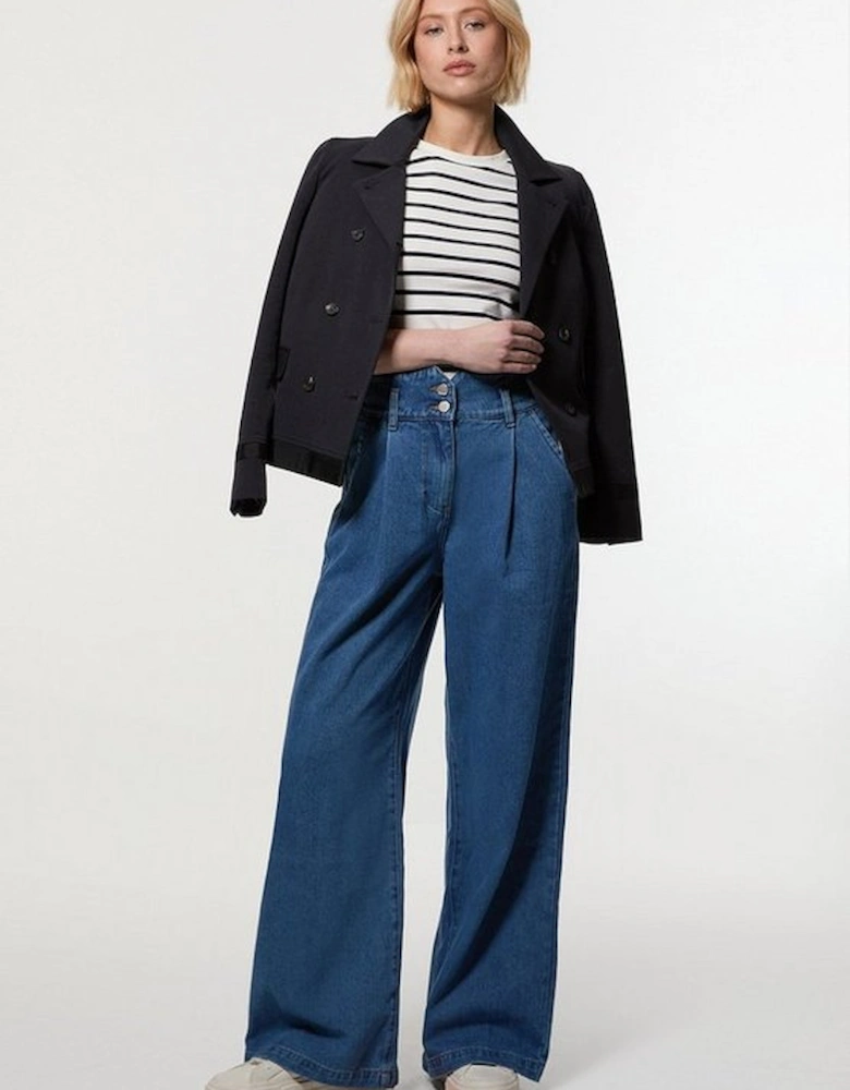 Denim All Over Floral Sequin Skirt