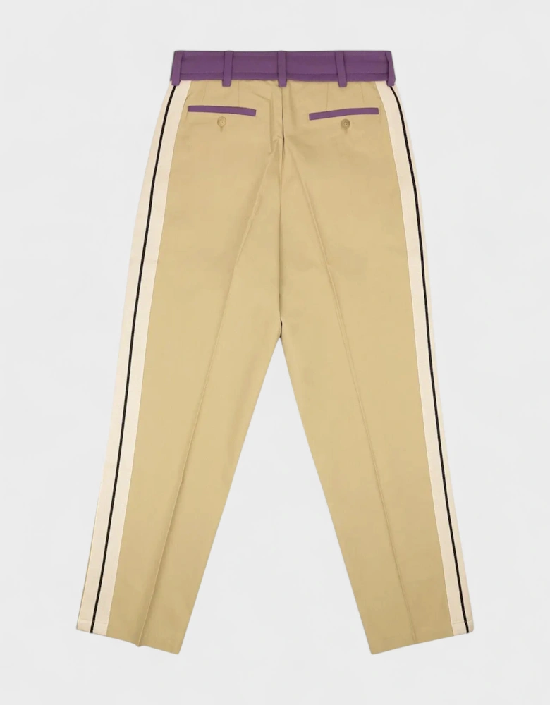 Track Belt Pants Beige