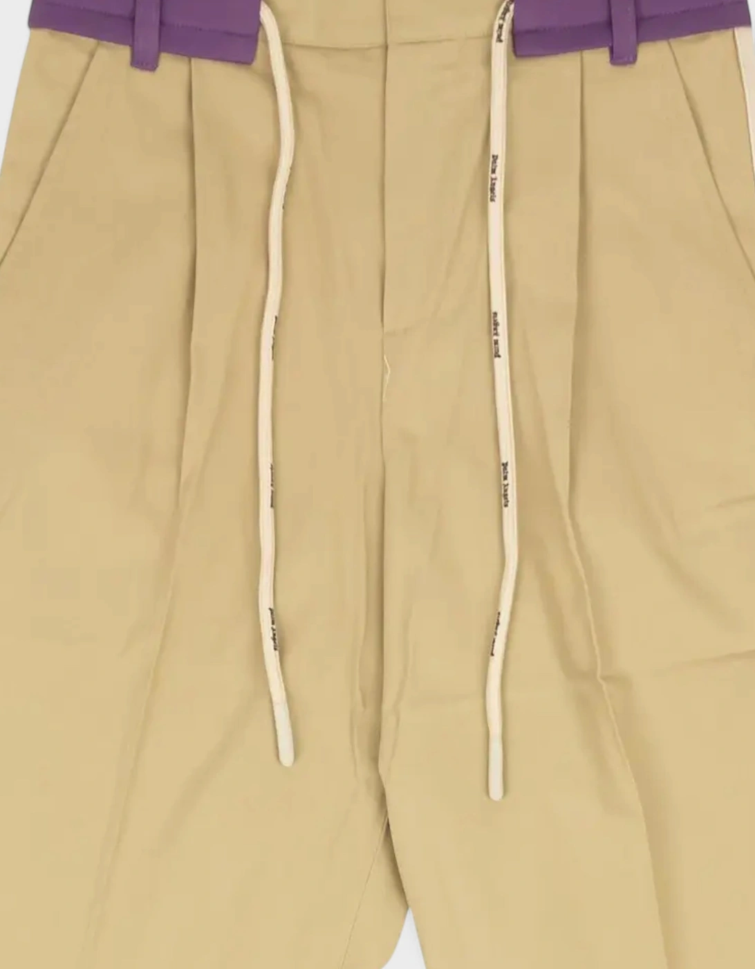 Track Belt Pants Beige