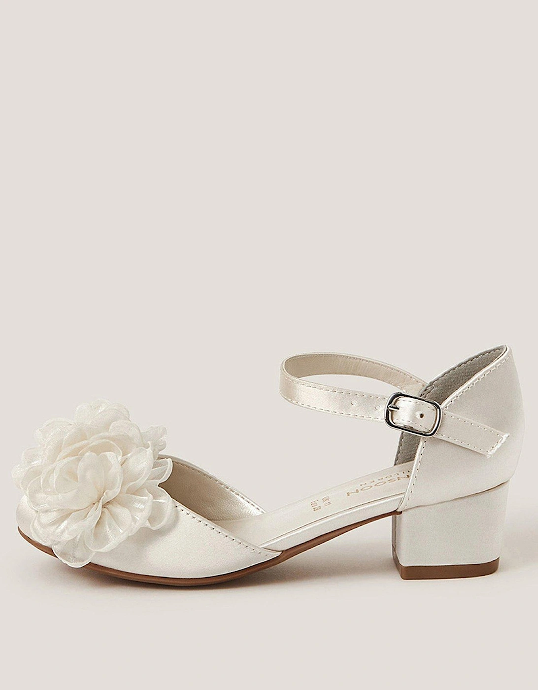 Girls Corsage Sparkle 2 Part Heel Shoes - Light Cream, 2 of 1