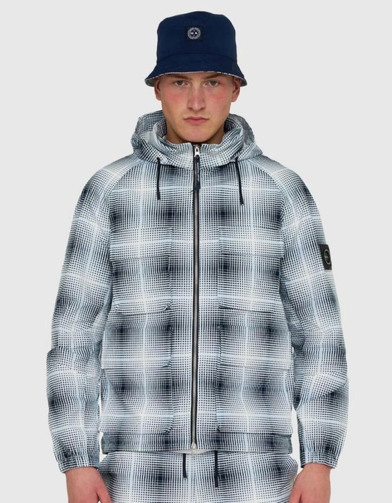 Shadow Check Jacket - Navy