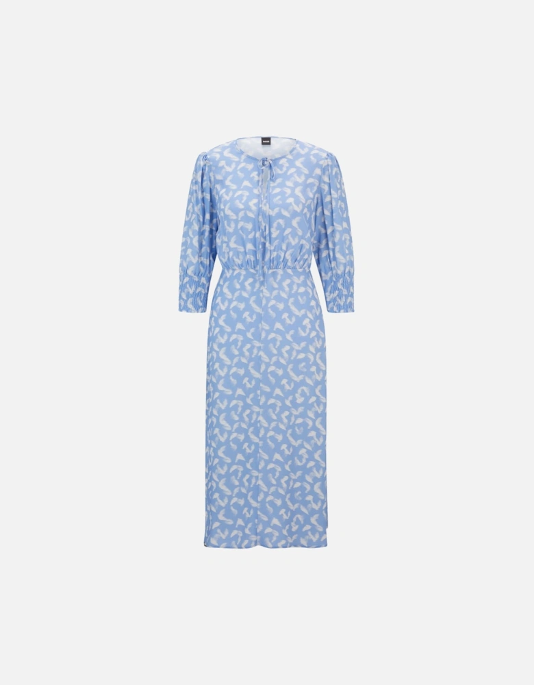 Daflori Tie-Neck Midi Dress