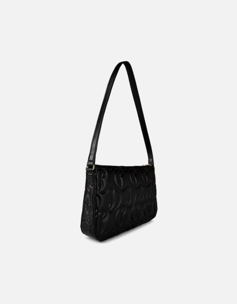 Loubila Monogrammed CL Embossed Shoulder Bag in Black