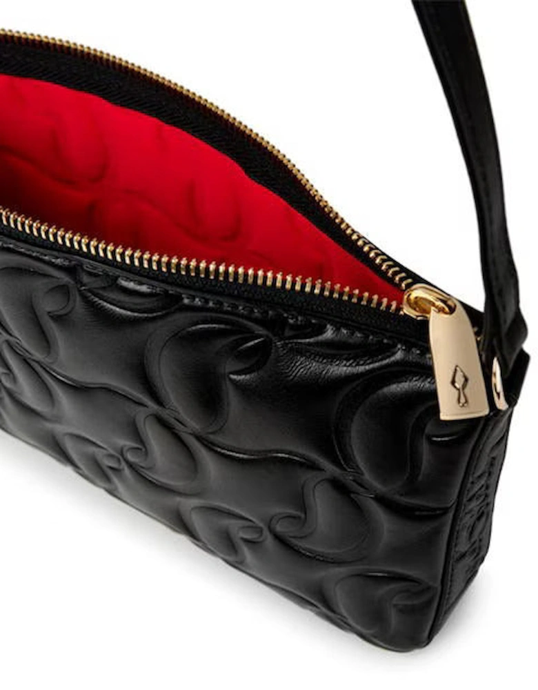 Loubila Monogrammed CL Embossed Shoulder Bag in Black