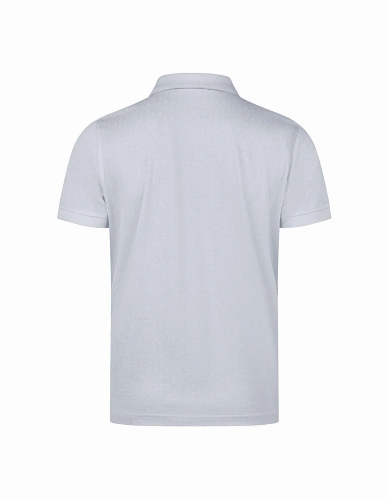 Cotton Monogram Logo Sky Blue Polo Shirt