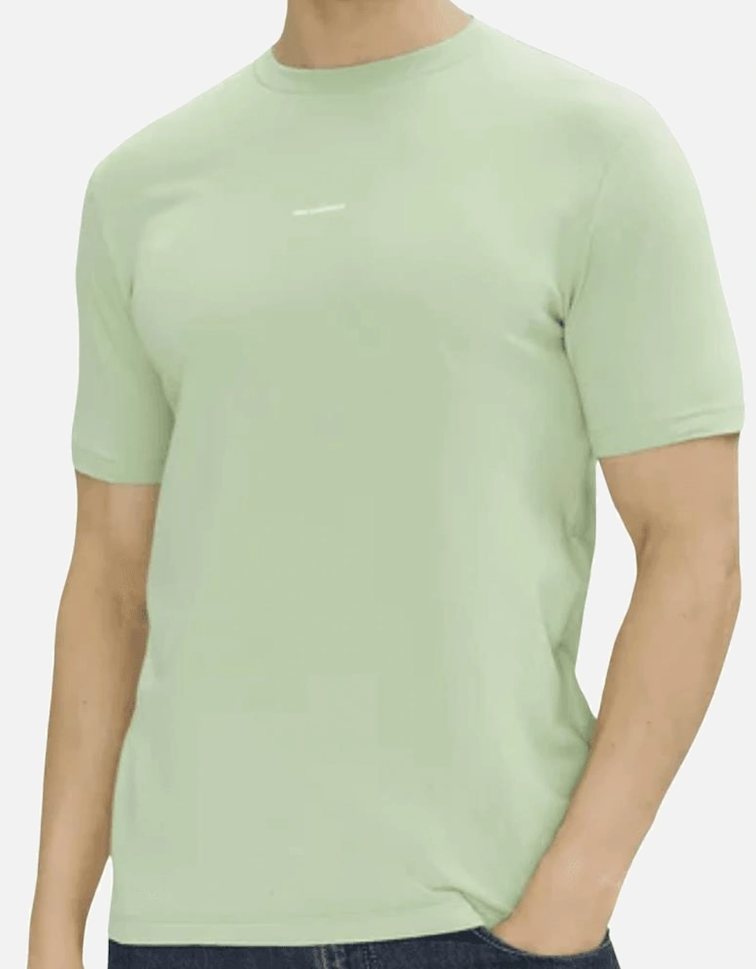 Cotton Stretch Mini Logo Green T-Shirt, 4 of 3