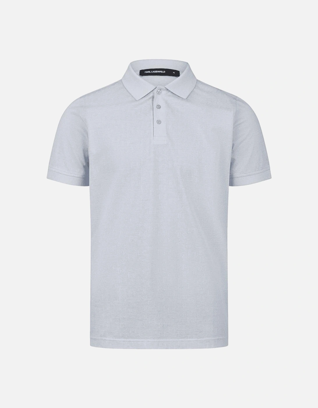 Cotton Monogram Logo Sky Blue Polo Shirt, 3 of 2