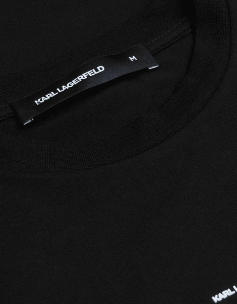 Cotton Stretch Mini Logo Black T-Shirt