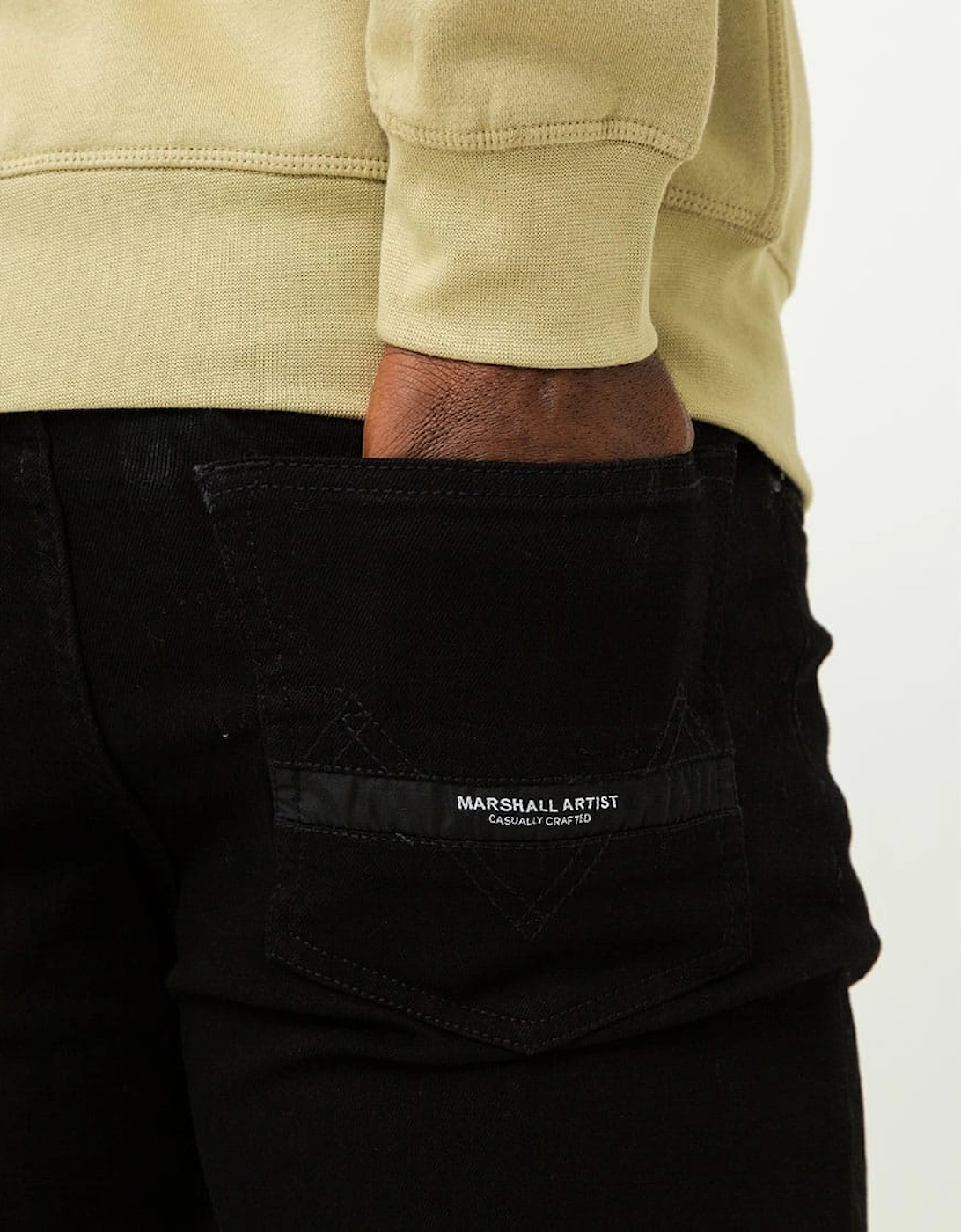 Artist Fit Slim Tappered Denim Jean - Black Overdye