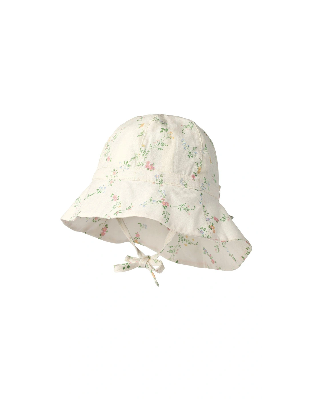 Baby Girls Floral Sun Hat - Cream, 3 of 2