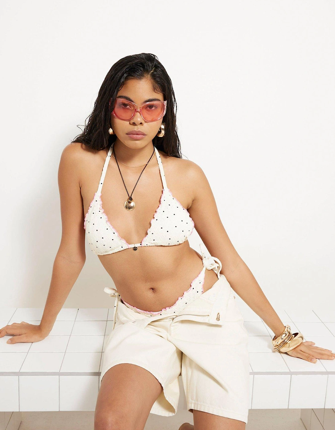 Spot Bikini Top - White, 2 of 1