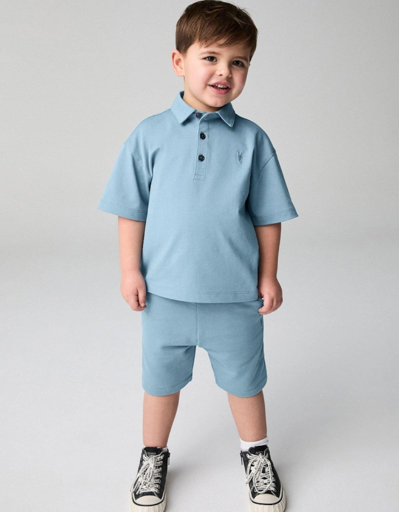 Baby Boys Top & Short Sets - Blue