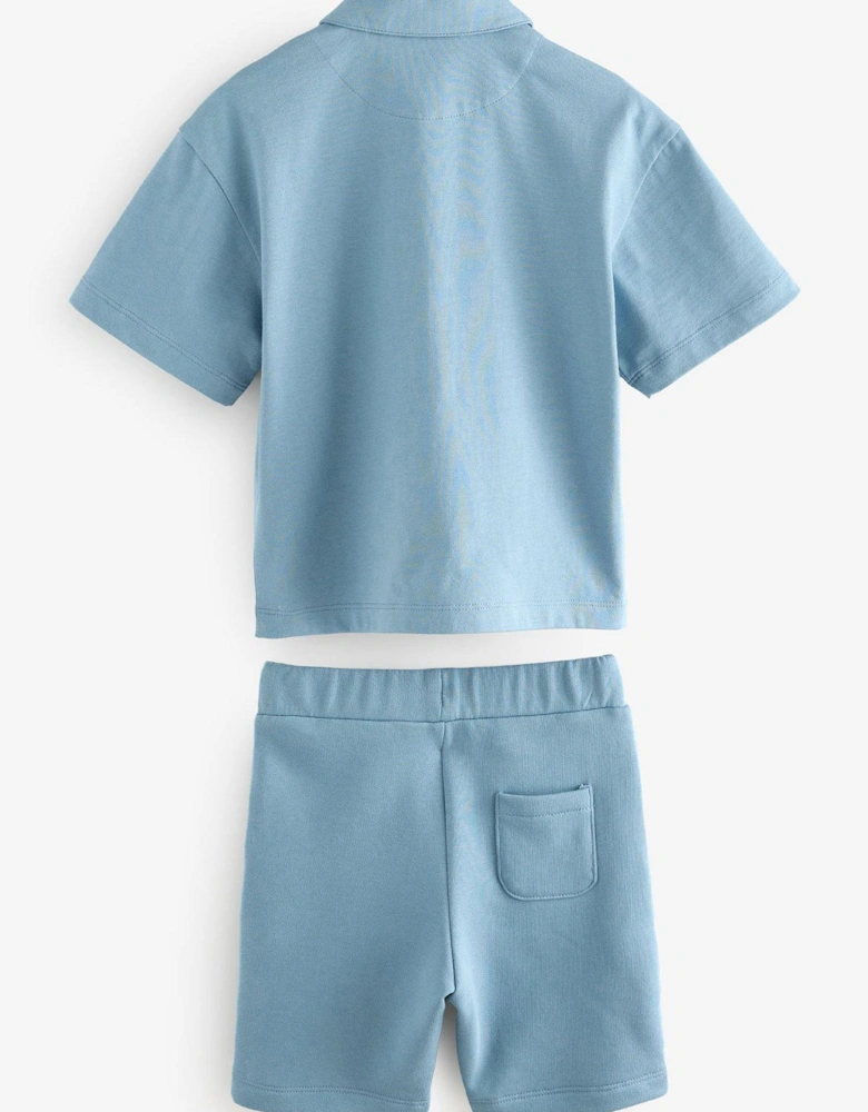Baby Boys Top & Short Sets - Blue