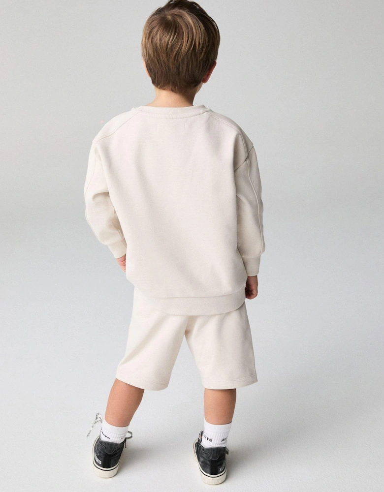 Baby Boys Sweat Top & Jogger Set - Beige