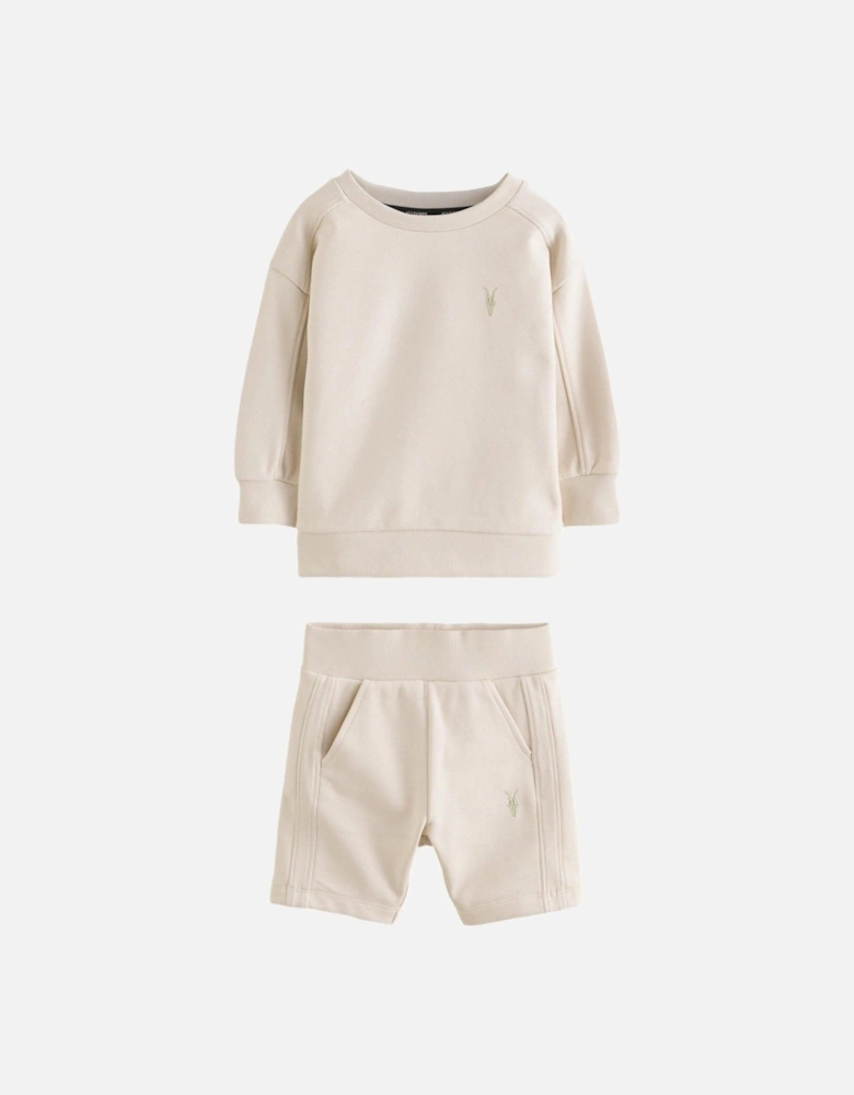 Baby Boys Sweat Top & Jogger Set - Beige